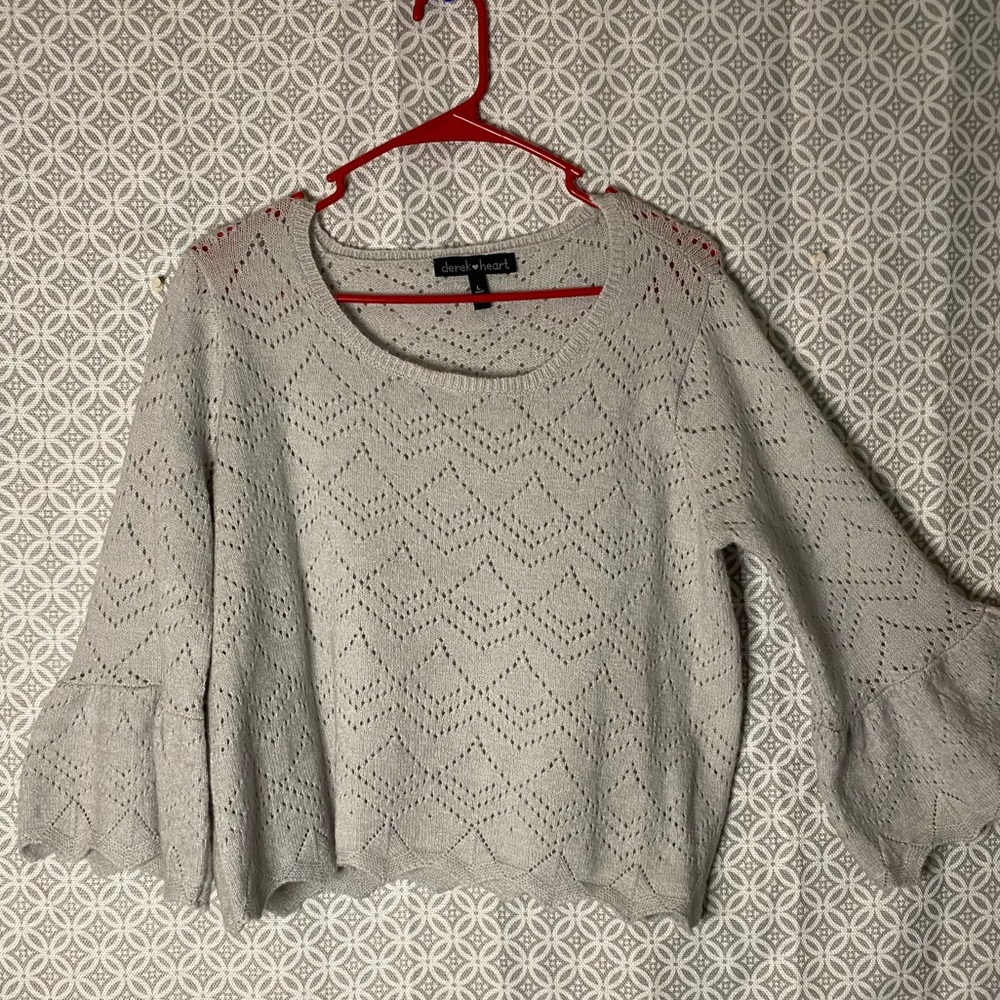 Grey sweater top size large